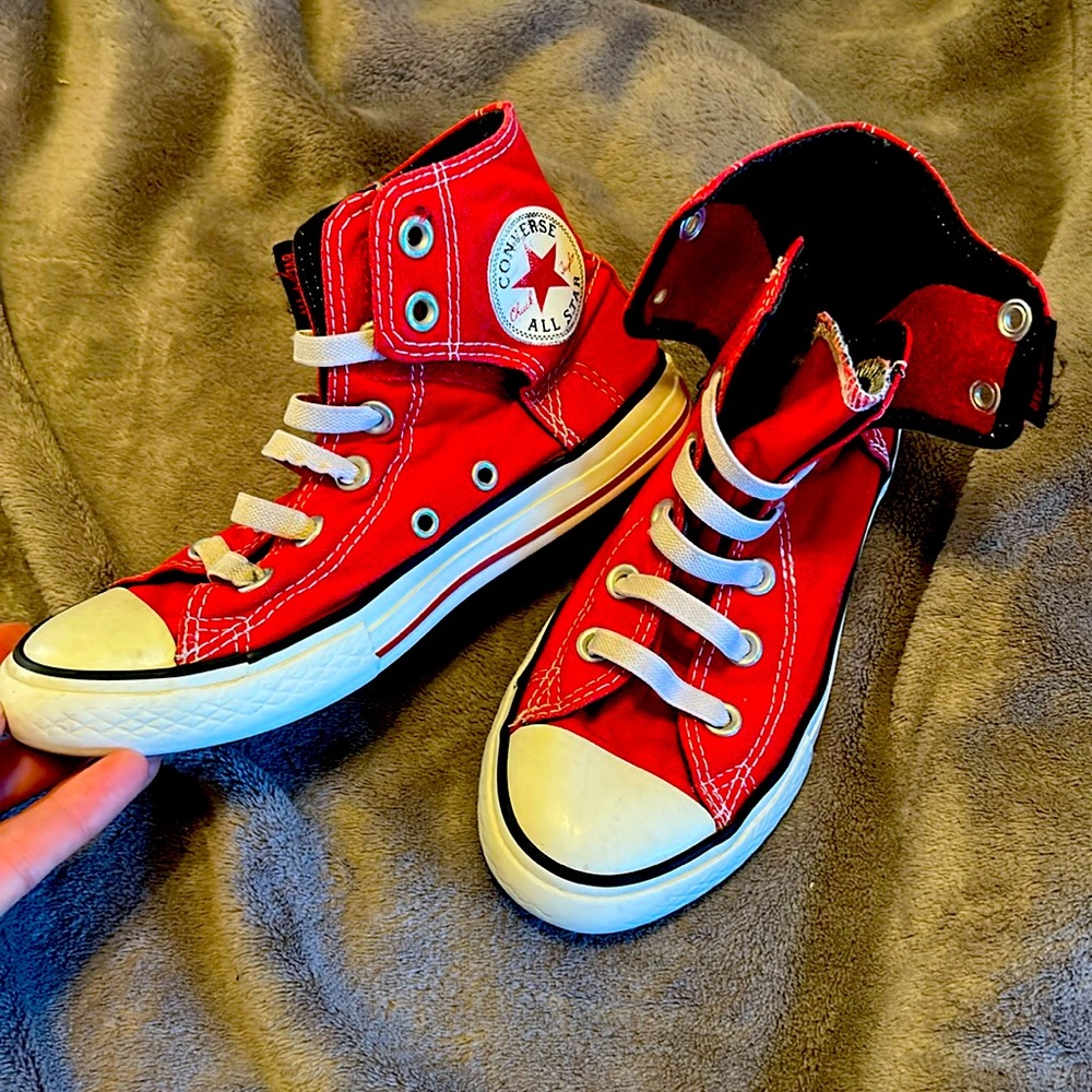 Converse All ⭐️ Star soft hightop Velcro no tie elastic strings stingless slipon